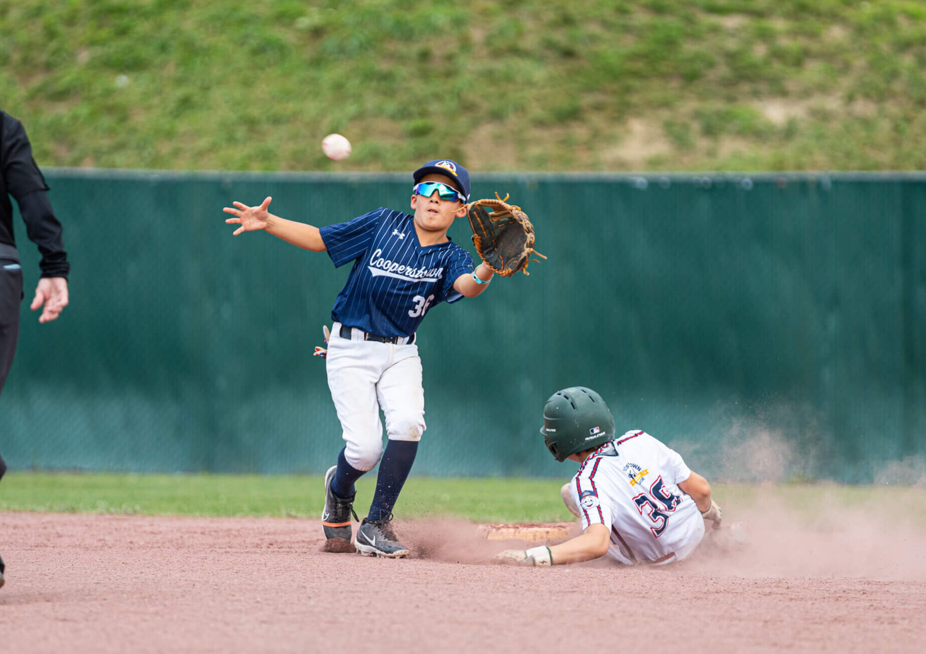 Baseball players in action on Cooperstown live stream